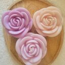 Świece - podziękowania - duza róża chrzciny, komunia, ślub