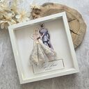 💍 Wyjątkowy prezent ślubny - ramka 3d z miejscem na banknoty i podświetleniem