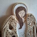 Duży anioł ceramiczny Ilovik - prezent na ślub, komunię i bierzmowanie