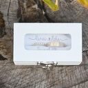 Pudełko ślubne na obrączki personalizowane z szybką PR2