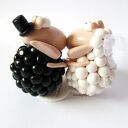 FIGURKA NA TORT WESELNY owieczki