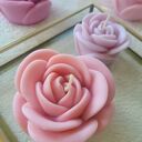 Świece - podziękowania-duza róża - chrzciny, komunia, ślub