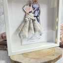 💍 Wyjątkowy prezent ślubny - ramka 3d z miejscem na banknoty i podświetleniem LED