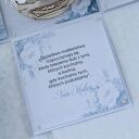 Kartka w pudełku z niespodzianką - ślubny exploding box dusty blue