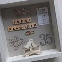 Rocznica ślubu, pamiątka, ramka, złote gody