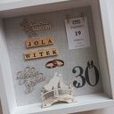 Rocznica ślubu, pamiątka, ramka, złote gody