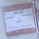 Kartka w pudełku z torebką - ślubny exploding box, kieszonka na pieniądze