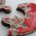 Serce puzzle - magnesy ceramiczne