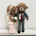 Młoda Para Misie Ślubne szydełkowe ręcznie robione