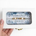 Personalizowane pudełko na obrączki z okienkiem - dąb 12x8 cm
