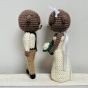 Młoda Para misie maskotki ślubne prezent ręcznie robiony