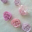 Świece - podziękowania-duza róża - chrzciny, komunia, ślub