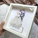 💍 Wyjątkowy prezent ślubny - ramka 3d z miejscem na banknoty i podświetleniem