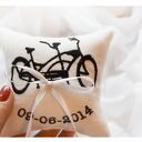 Haftowana poduszka na obrączki Tandem - personalizacja na ślub (LR19)