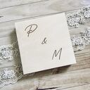 Pudełko ślubne inicjały