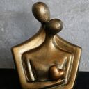 Zakochani rzeźba z gipsu prezent ślubny wys. 12 cm