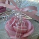 Świece - podziękowania-duza róża - chrzciny, komunia, ślub