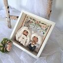 Ramka ślubna dla młodej pary (25x25 cm) - personalizowana pamiątka z parą młodych