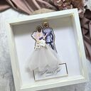 💍 Wyjątkowy prezent ślubny - ramka 3d z miejscem na banknoty i podświetleniem LED