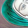 ślub turkusowe ikona ceramiczna z wizerunkiem maryi - pneumatofora rękodzieło