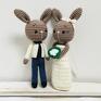 ślub młoda para ręcznie robione prezent króliczki ślubne