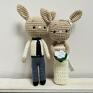 białe misie młoda para króliczki prezent pamiątka ślubu maskotki ślubne