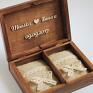 Biala Konwalia niekonwencjonalne pudełko z ramką ślub drewno