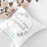 ślub personalizowana poduszka haftowana na obrączki, prezent ślubny