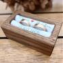 personalizowane na obrączki, drewniane, prezent ślubny - pudełko