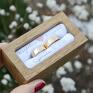 ślub: personalizowane na obrączki, drewniane, prezent ślubny - pudełko