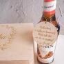 ślub: Drewniana zawieszka na wino alkohol prezent - na urodziny