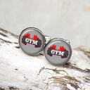 Spinki do koszuli dla kulturysty, i love gym, siłka