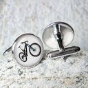 Spinki do koszuli z rowerem