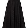 bawełna czarna spódnica haft midi