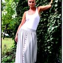 Spódnica maxi szara / róż - oversize - oliolo - sale