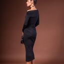 Wiktoria black - dopasowana spódnica