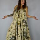 Barwiona roślinami, ręcznie robiona Dzika Spódnica Jesienny Las