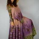 Barwiona roślinami, ręcznie robiona Dzika Spódnica Łąka o Wschodzie