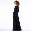 Angelina - czarna wieczorowa spódnica maxi z rozporkiem (handmade)