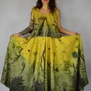 Barwiona roślinami, ręcznie robiona Dzika Spódnica Słoneczna Łąka