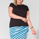 Spódnica T126 w paski SIZE PLUS