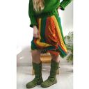 kolorowa spódnica z frędzlami