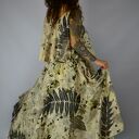 Barwiona roślinami, ręcznie robiona Dzika Spódnica Jesienny Las