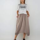 Asymetryczna spódnica bombka z kieszeniami