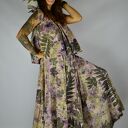 Barwiona roślinami, ręcznie robiona Dzika Spódnica Malinowy Zagajnik