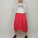 Asymetryczna spódnica bombka z kieszeniami