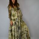 Barwiona roślinami, ręcznie robiona Dzika Spódnica Leśny Zagajnik