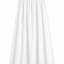 Feather White - biała spódnica maxi z 100% bawełnianego batystu
