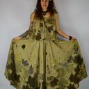 Barwiona roślinami, ręcznie robiona Dzika Spódnica Jesienna Łąka