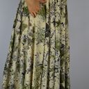 Barwiona roślinami, ręcznie robiona Dzika Spódnica Leśny Zagajnik